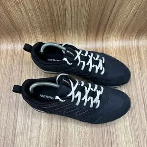 Merrell Alpine Shoes Men\'s 9.5 Athletic Low Sneakers J16695 Black Suede Lace Up Merrell Alpine Sport Everyday Walking City Athletic Trainers  main image 2